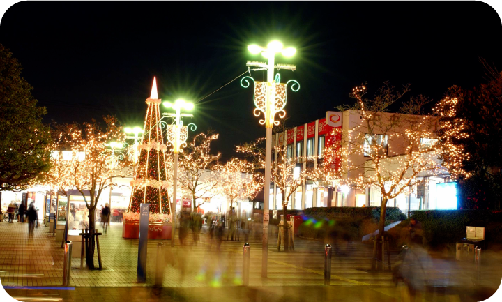 2002 たまプラーザ駅前イルミネーション 昔も今もクリスマスイルミネーションでまちを彩っていました