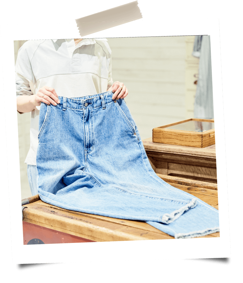 画像：12 OZデニム バギーパンツ