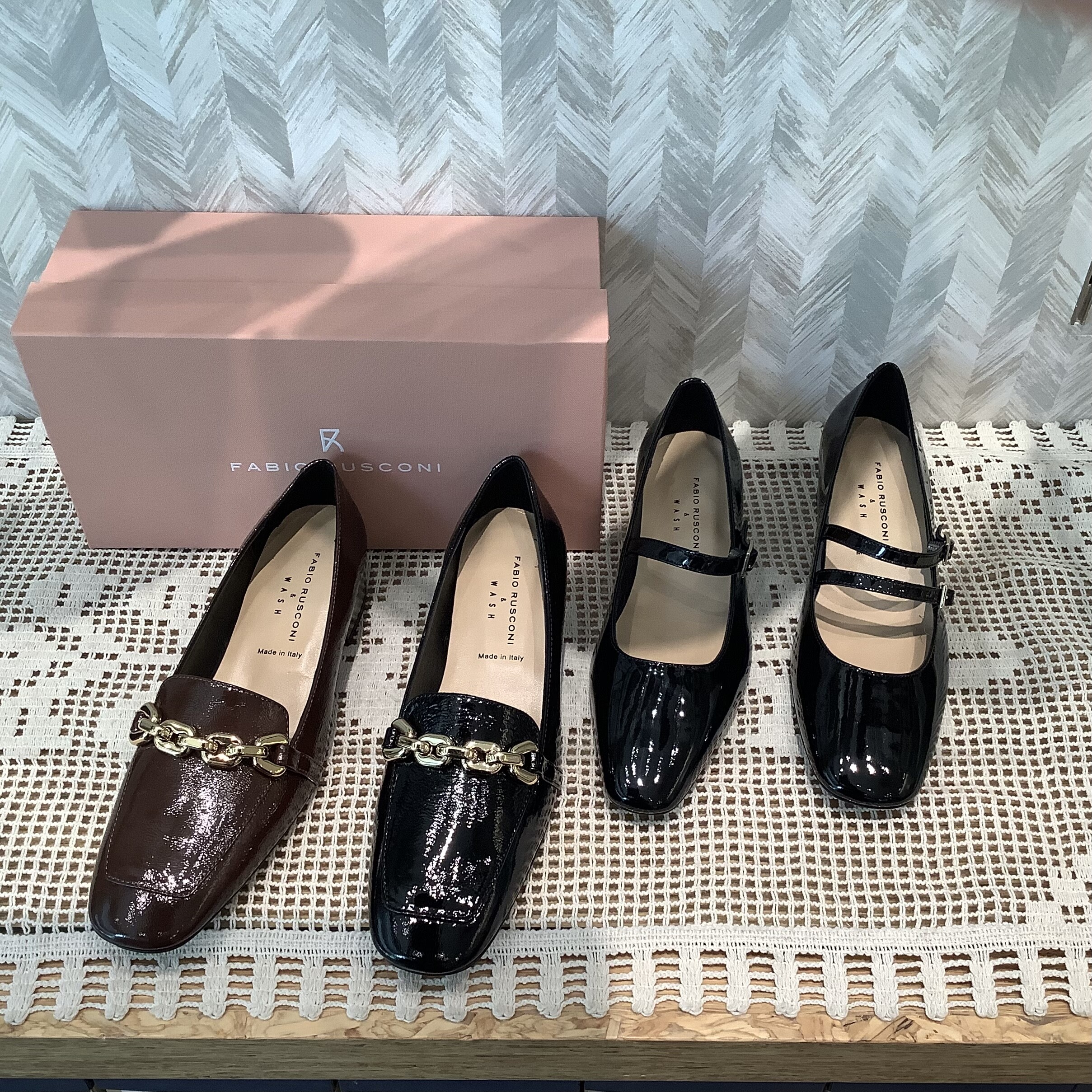 FABIO RUSCONI エナメル ヒール ローファー FABIO RUSCONI 【30%OFF】ファビオルスコーニ ビットローファー