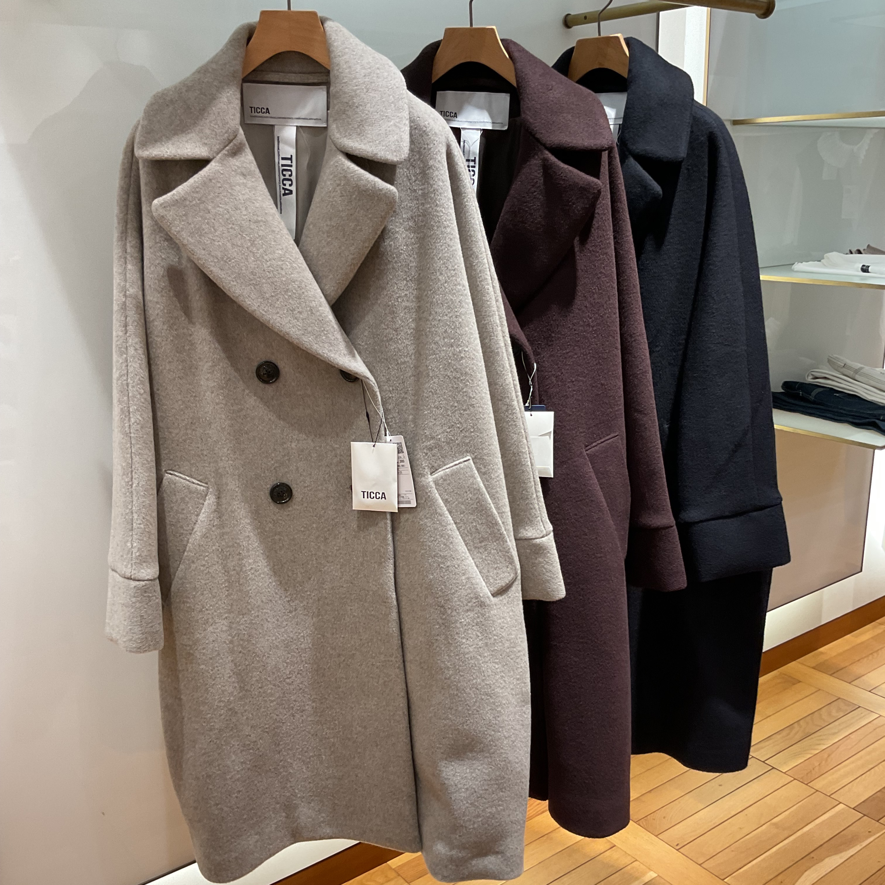 定番✨TICCA テントコート　トープ TICCA (ティッカ) ミックスツイードテントコート