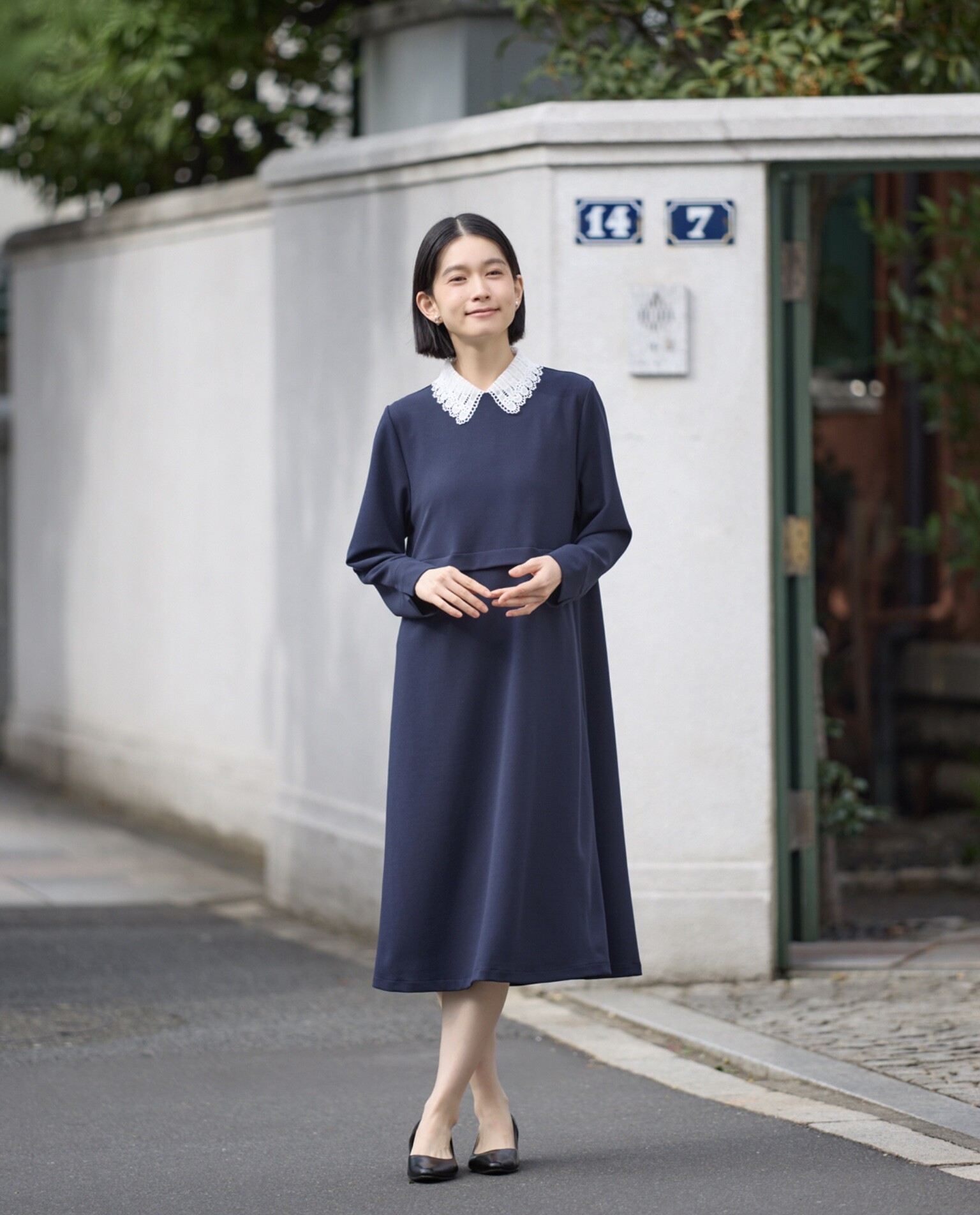 未使用 GRACE CLASS ラッフル バイカラー ワンピース 卒業式入学式 卒業式、入学式に！noir入荷しました | ロジュモン ド クレール