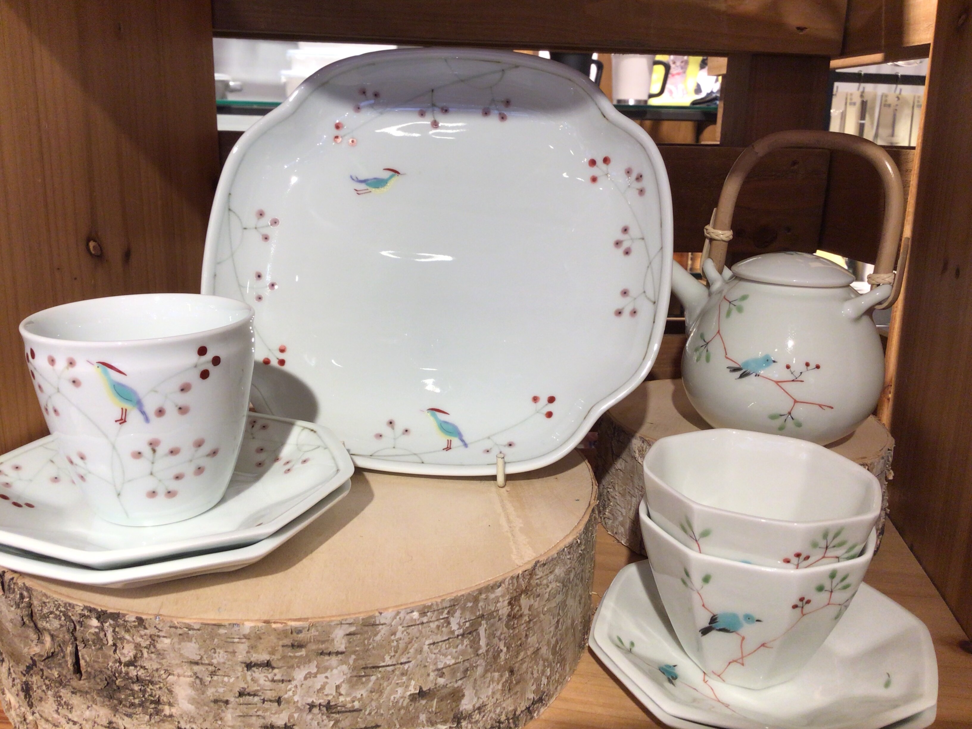 和食器　匠シリーズ彩りセット￼￼￼ かわいらしい小鳥の和食器☆ | ダブルデイ | ショップニュース | たま