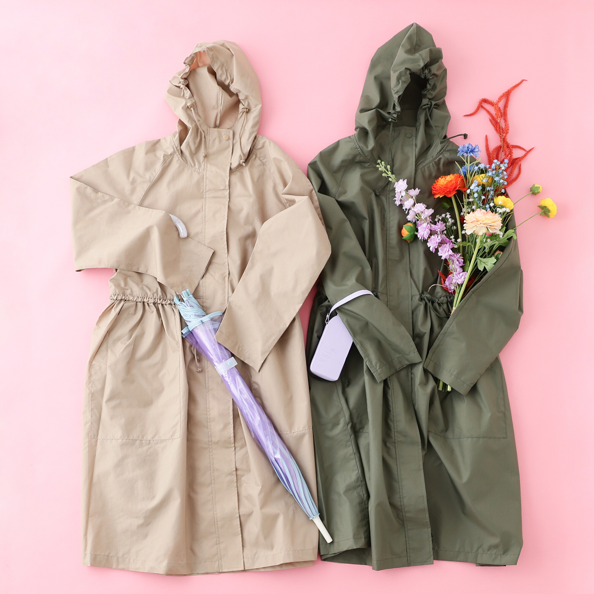 ✨新品✨プランテーション レインコート まるで普通のコート👀 雨の日のお出かけも可愛く楽しめる、レイン