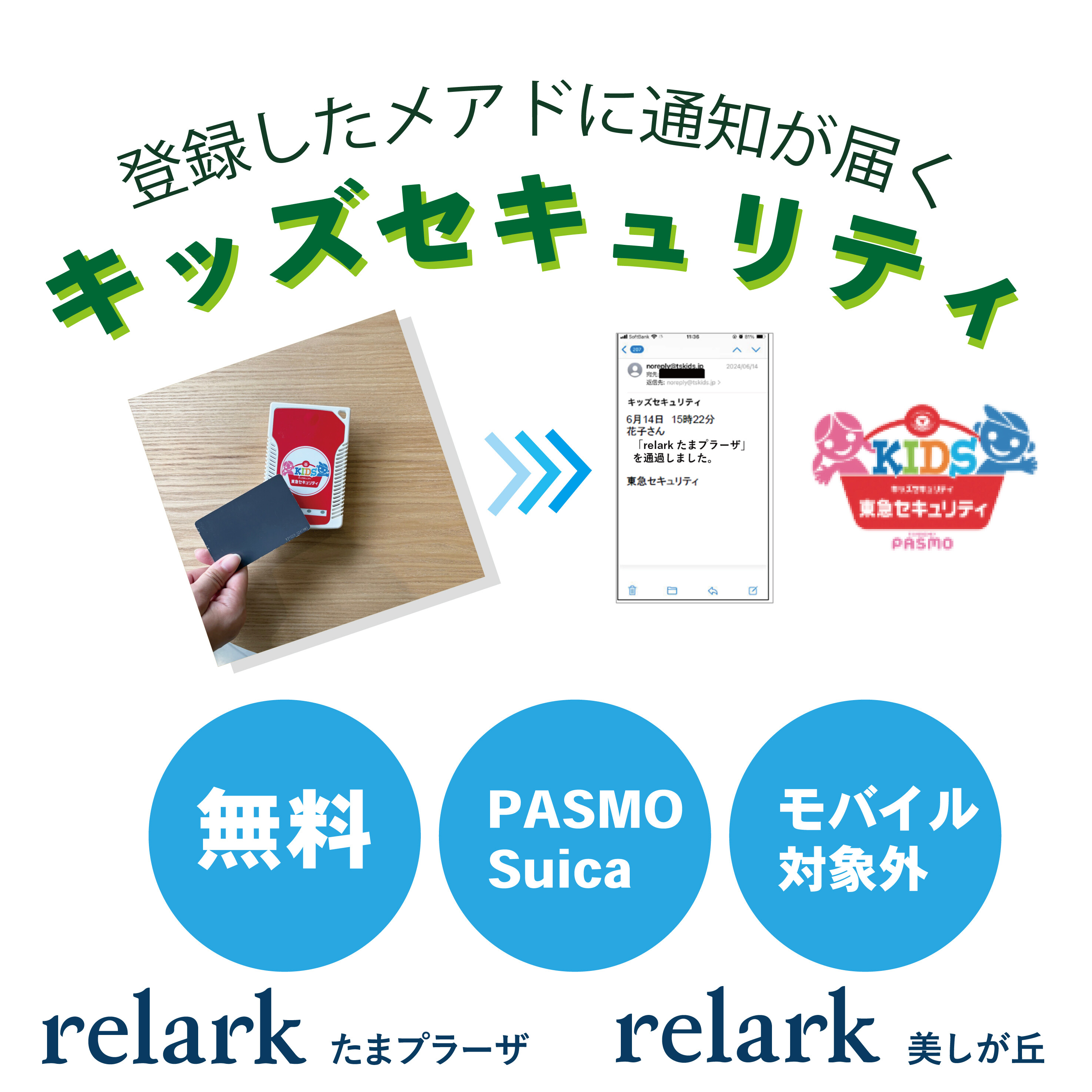 キッズセキュリティ」 ～登録したメアドに通過通知が届く～ | リラーク