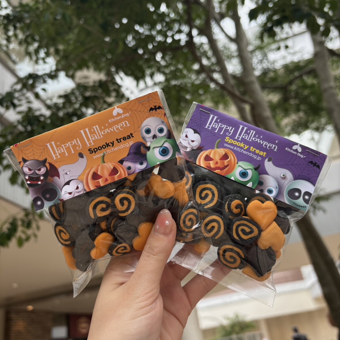 いかさ ハロウィンダッフィー＆クッキーアン クッキーアンSサイズ用,おばけちゃん付ハロウィン｜ダッフィー