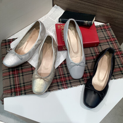 【WASH】リボンバレエ風パンプス