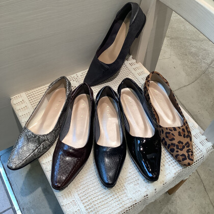 【WASH】定番きれい見えフラットパンプス☆再入荷