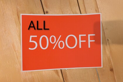 【最終·再値下げ】全品ALL 50%OFF！