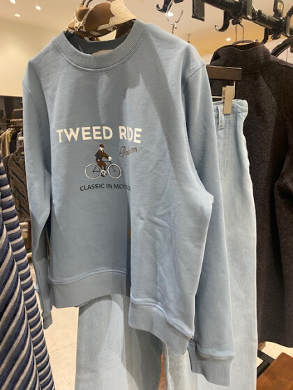 【品よく遊び心を取り入れたヘビースウェット】Tweed ride裏毛　クルーネックP/O