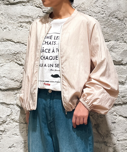 バルーンスリーブジップアップブルゾン