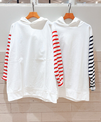 バスク天竺フーディプルオーバー