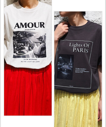 モノトーンがおしゃれなフォトTシャツ