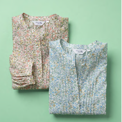 春はリバティシャツ