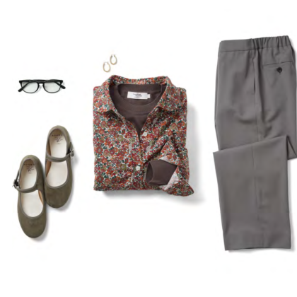 LIBERTY FABRICS　新作　コーデュロイラウンドカラーシャツ