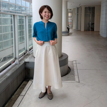 アイロンいらず ストレッチブラウス