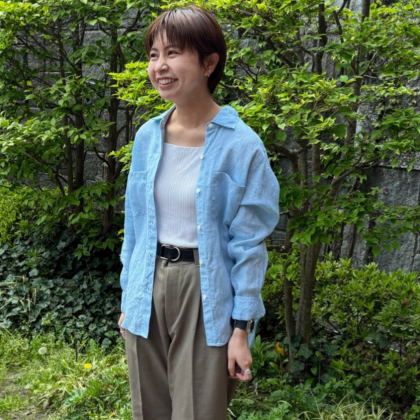 爽やかに！リネンシャツ