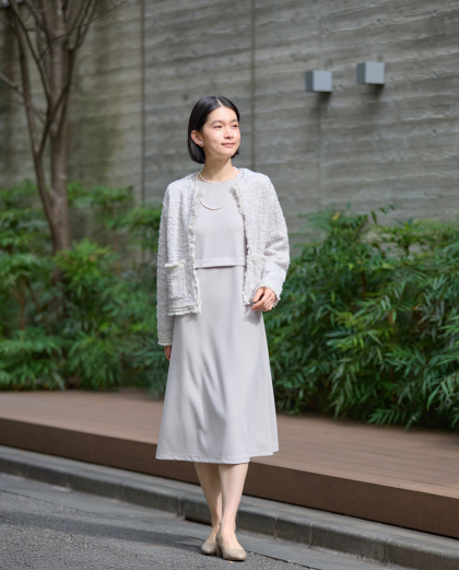 【noir】ツィードニットカーディガン