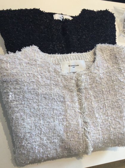 【noir】ツィードニットカーディガン