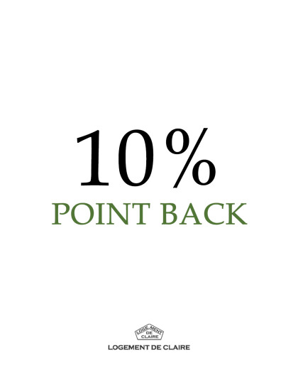 10％ポイントバック本日から！