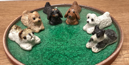 信楽焼の可愛い犬の箸置き