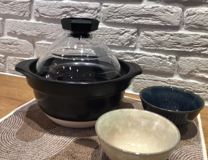 フタがガラスのご飯窯