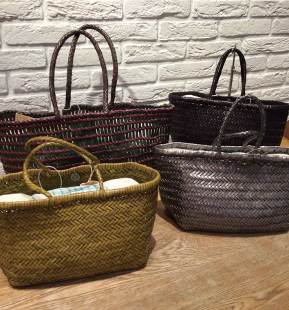 編み込みレザーバッグdragon