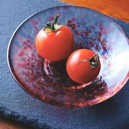 豊かな色彩の津軽びいどろ豆皿