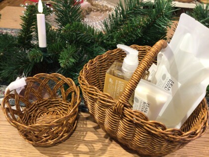 天然素材に見える洗えるバスケット★