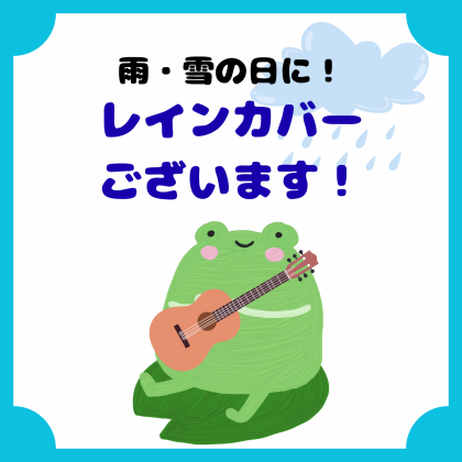 雪や雨から楽器を守る☔レインカバーございます🎸