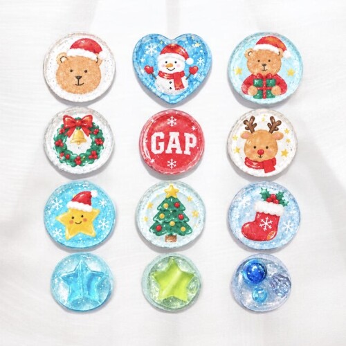 【ギャップ/ギャップキッズ】GAPブラナンベアクリスマスボンボンドロップ風シールを作ろう