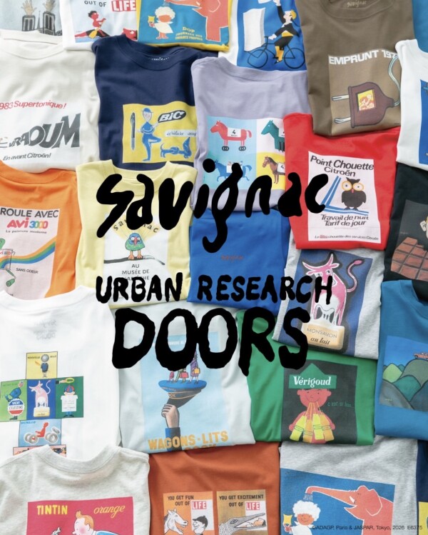 【Exclusive Item for Men, Women, Kids】  savignac × URBAN RESEARCH DOORS  スペシャルなプリントTシャツが登場！