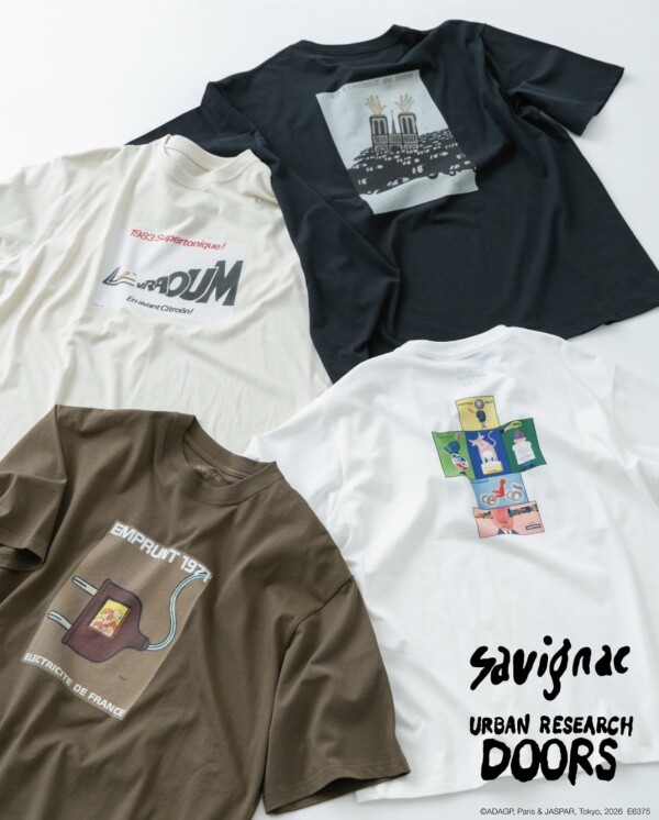 【Exclusive Item for Men, Women, Kids】  savignac × URBAN RESEARCH DOORS  スペシャルなプリントTシャツが登場！