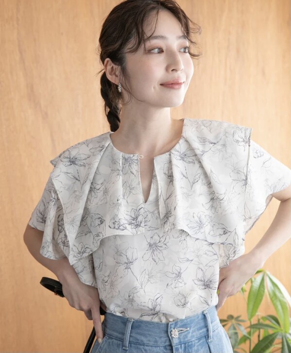 洗える・シワになりにくい♡ボリュームフリルブラウス♡