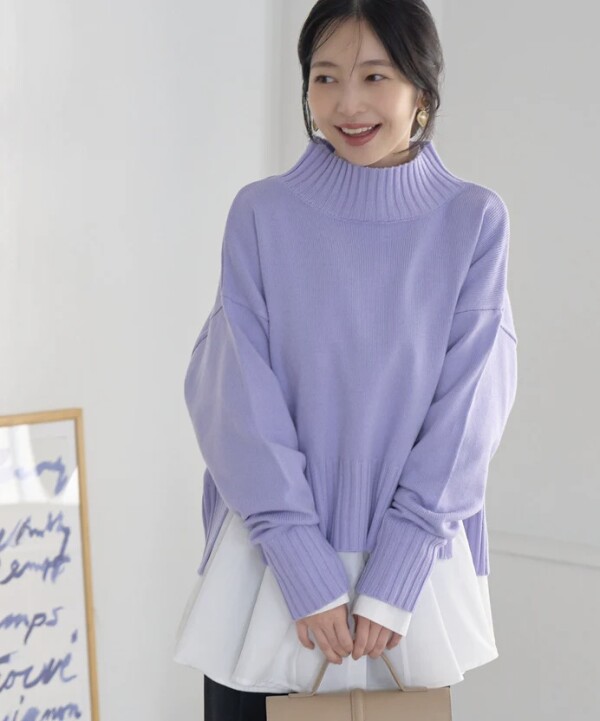 着丈が選べる♡サイドスリットニット