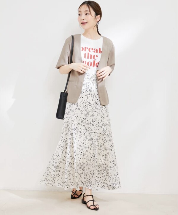 美シルエット♡Flower print skirt♡