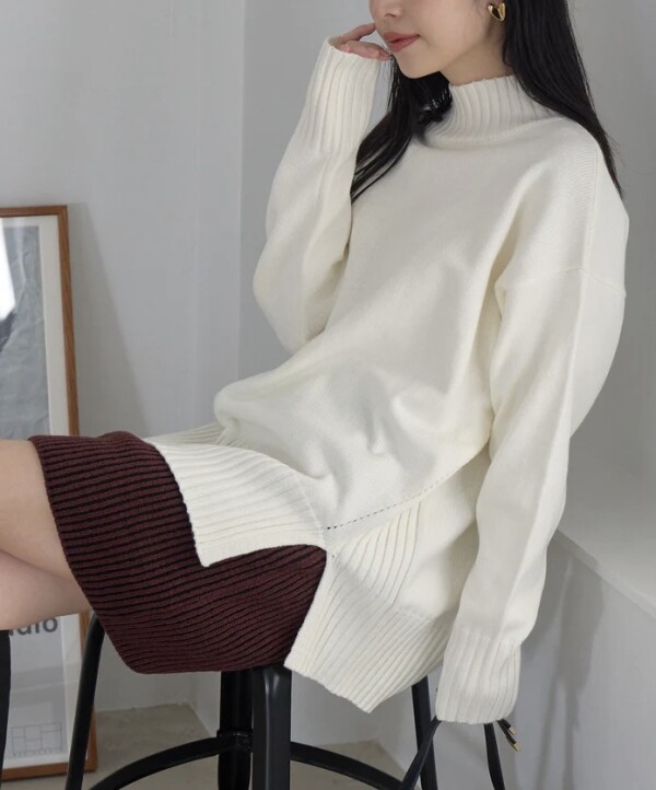 着丈が選べる♡サイドスリットニット