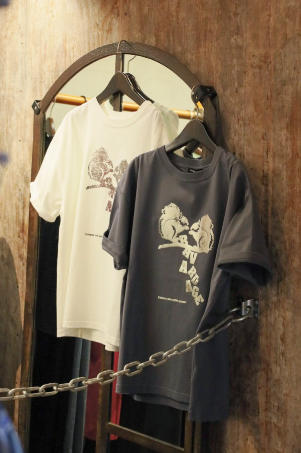 リス箔プリントTEE
