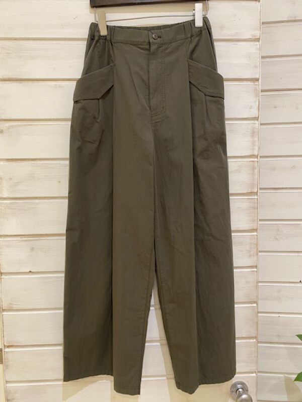 【新作入荷】オーガニックマグワッシャー　タックパンツ