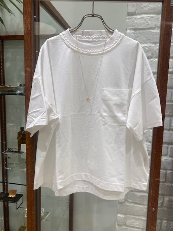 【新商品】かぎ針ネック綿ポリ　ワイドP/O