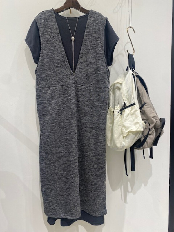 【新商品】シボリブカット　レイヤードワンピース