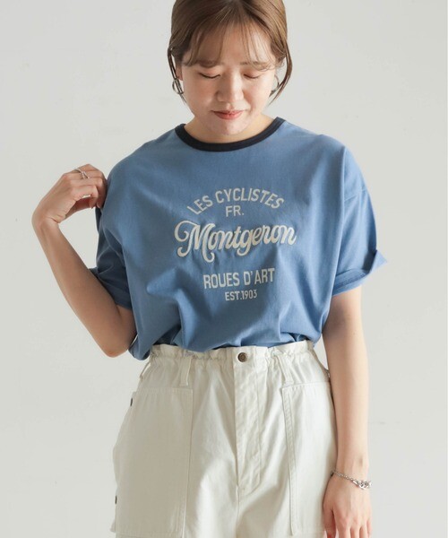 チェーンロゴ刺繍PT 半袖TEE