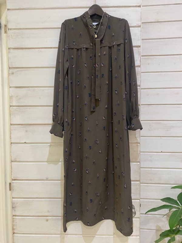 【新商品】Tweed ride PT タイ付キワンピース