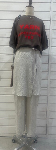 【再入荷】ミニ裏毛　6分袖TEE
