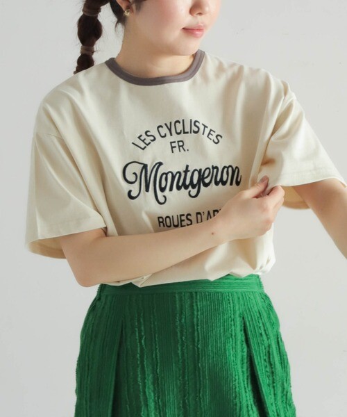 チェーンロゴ刺繍PT 半袖TEE