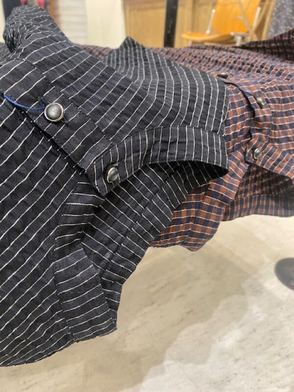 【新商品】シズルチェックスキッパーブラウス