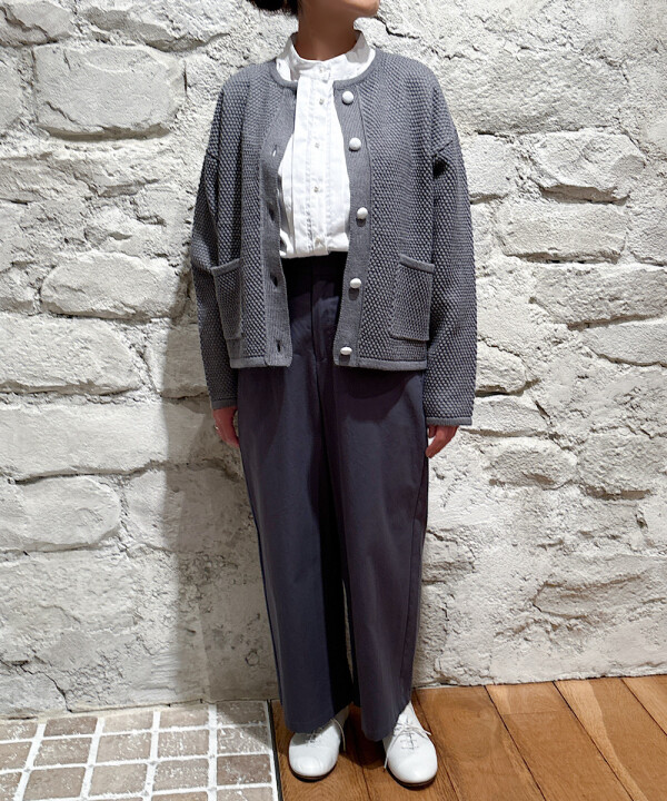 ポップコーン編みジャケット