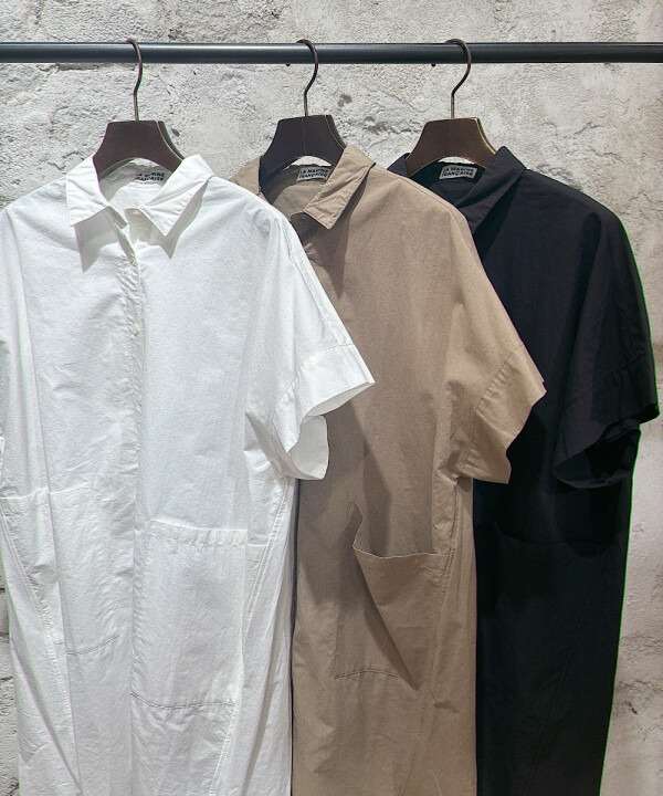 ドルマンスリーブシャツワンピース
