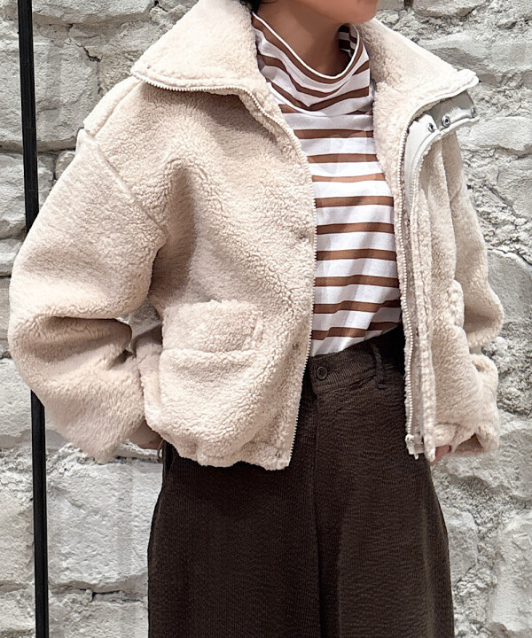 ボアスタンドショートコート