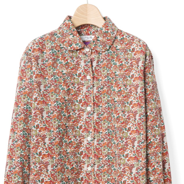 LIBERTY FABRICS　新作　コーデュロイラウンドカラーシャツ
