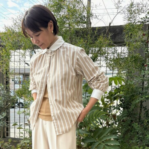 【新作】ラウンドカラー起毛シャツ